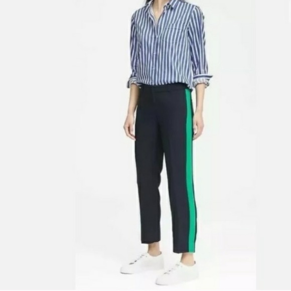 Banana Republic Avery Tux Stripe Cropped Pants 6 - Picture 3 of 13